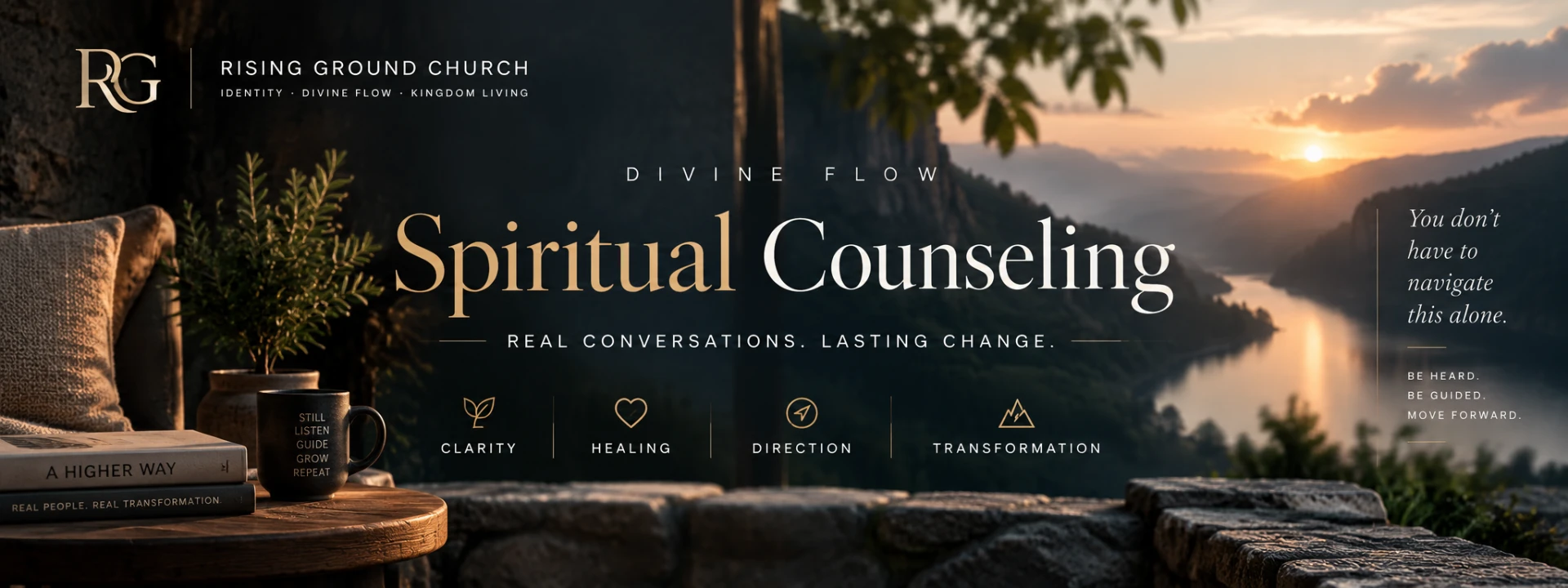 Rising Ground Church Divine Flow Spiritual Counseling — clarity, healing, direction, transformation